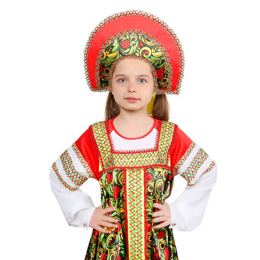 Русский народный костюм Рябинушка для девочки, р. 36, рост 134-140 см - Страна карнавалия фото 2