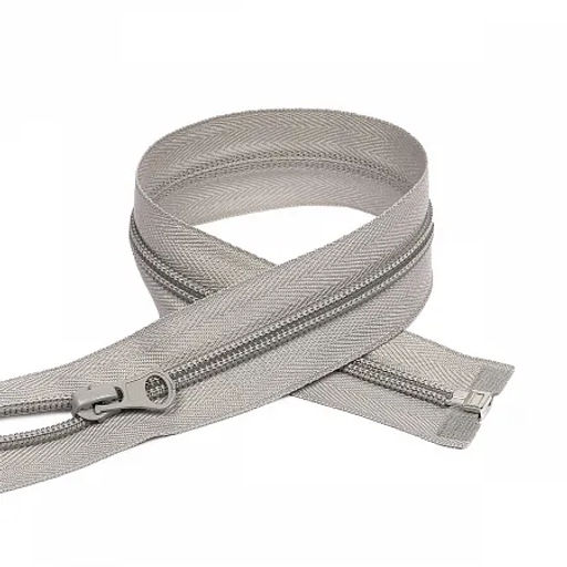 Молния Mzip пласт. спираль №5-N 40см цв.F310 св.серый уп.10шт