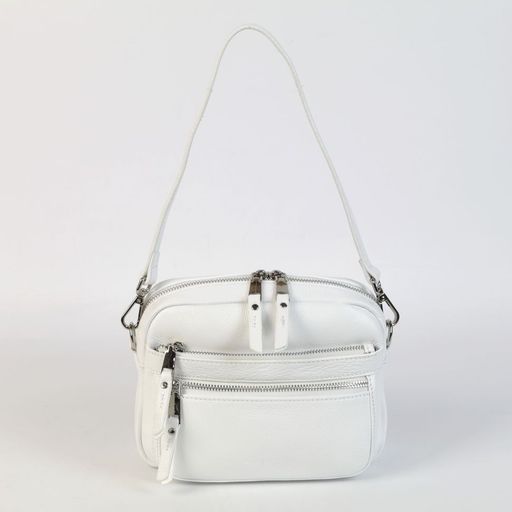 Женская кожаная сумка кросс-боди 20950 Вайт - Cidirro фото 2