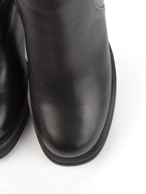 02-B6236-6051Z-9BM-1 BLACK Сапоги зимние женские (натуральная кожа, натуральный мех)