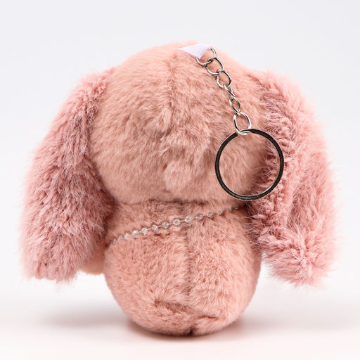 Мягкая игрушка Зайка на брелоке, 11 см, цвет тёмно-розовый - Simaland фото 3
