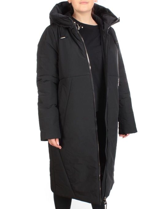 9069 BLACK Пальто зимнее женское CORUSKY (верблюжья шерсть)