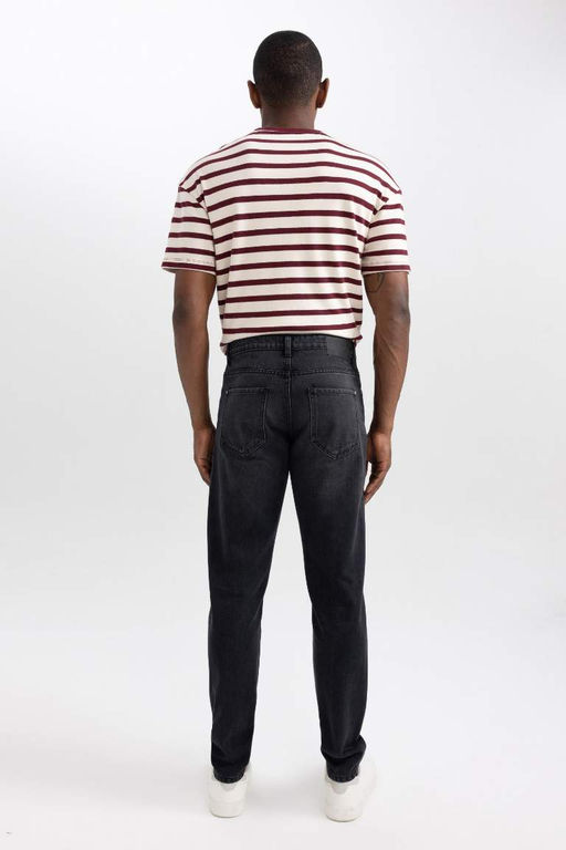 Обычный зауженный крой Джинсовые брюки нормальной формы с нормальной талией и нормальными штанинами - Defacto фото 5