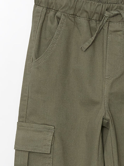 Beli Lastikli K?z ?ocuk Kargo Jogger Pantolon
