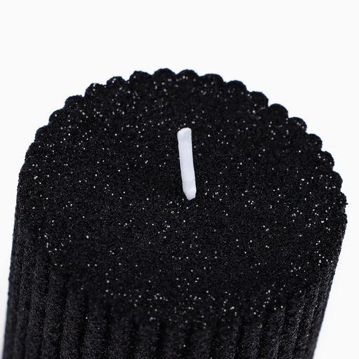 Свеча-столбик «Новогодних чудес», с блёстками, чёрная, 8.5×6 см