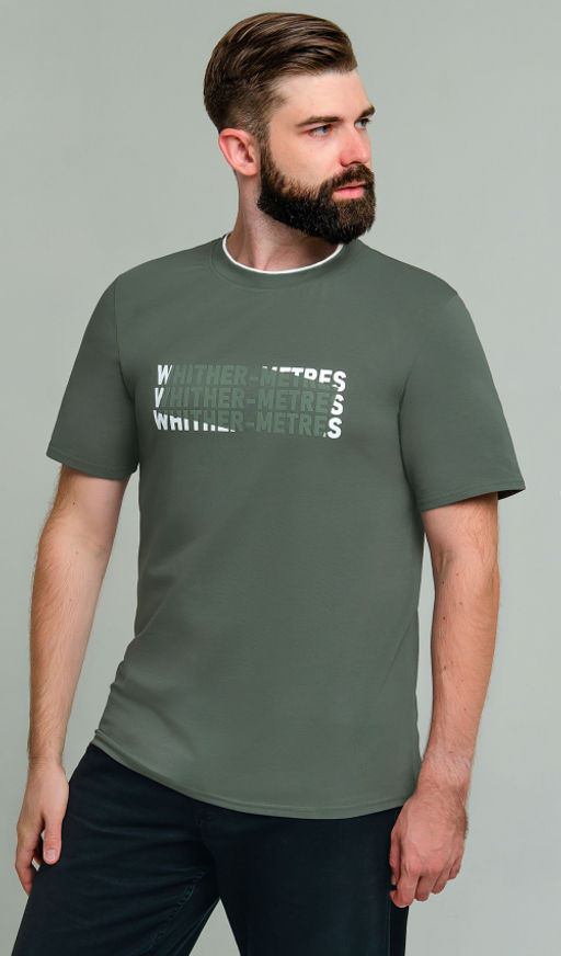 Арт. 67123 Футболка мужская 48-56 (5 шт) Цвет:хаки - Идеал фото 11