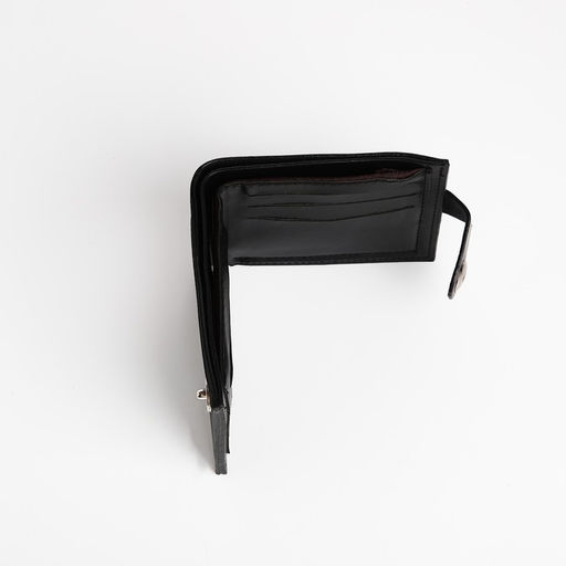 Портмоне мужское на магните, отдел для купюр, для карт, для монет, чёрное