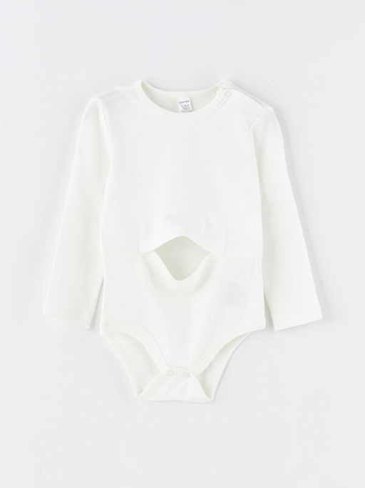 Bisiklet Yaka Uzun Kollu Basic Erkek Bebek ??t??tl? Bodysuit
