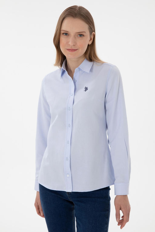 Kad_n A__k Mavi Uzun Kollu Basic G_mlek Sepette S_rpriz _ndirim - U.s. polo assn фото 4