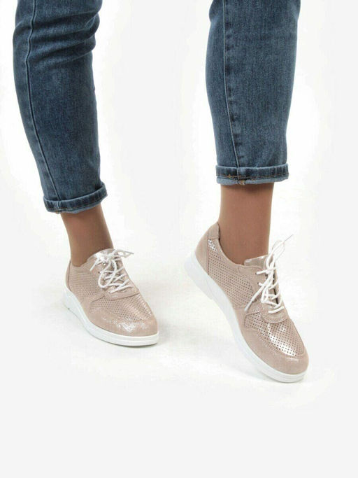 05-FEE01-2P BEIGE Кроссовки (нубук) - Фабричный китай фото 21