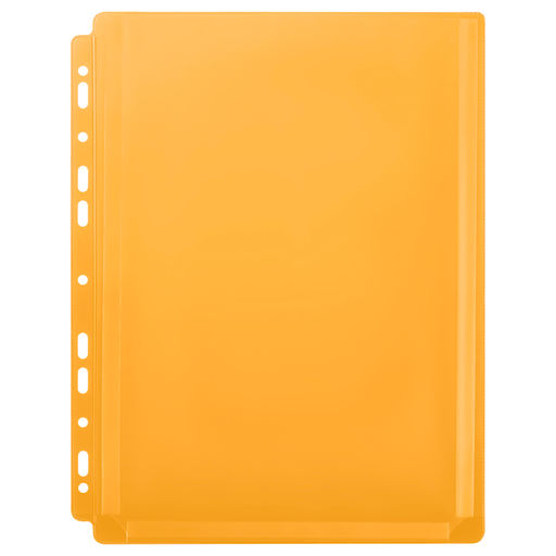 Файл-вкладыш А4.180 мкм, Calligrata TOP, ПВХ, с расширением, матовый, вертикальный, 5 штук, дынно-желтый