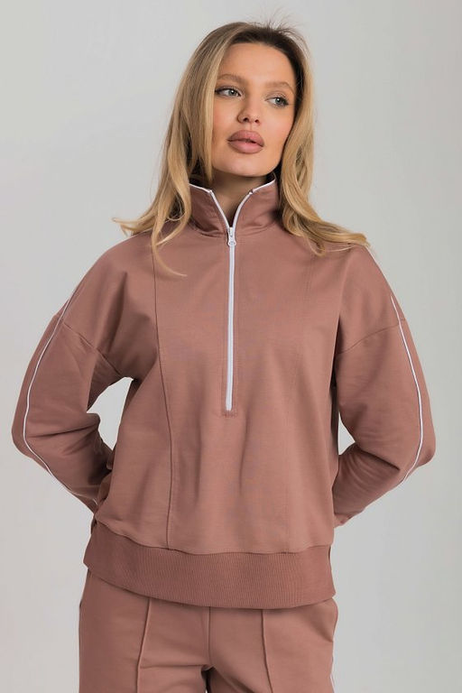 Костюм толстовка и брюки М325349к кофейный - Елена фото 6