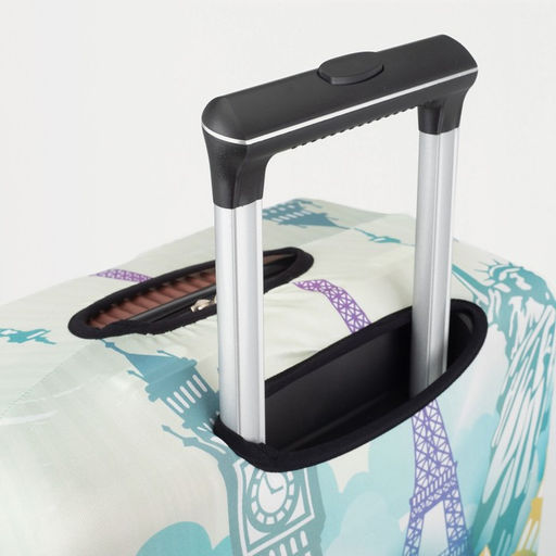 Чехол на чемодан 28, цвет бирюзовый - Simaland фото 4