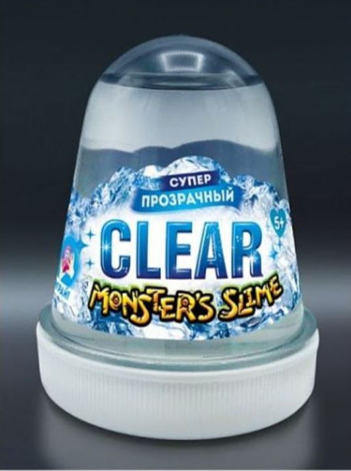 Monsters Slime Прозрачный в колбе, 120 мл