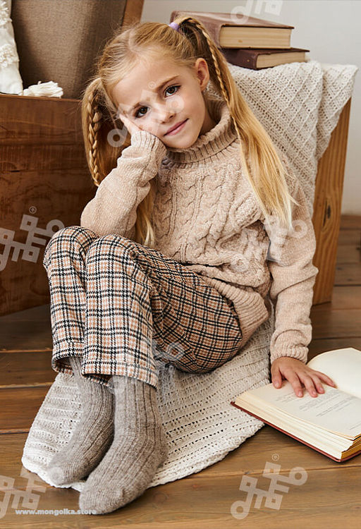 Носки детские из 100% монгольской шерсти премиум (арт. 02149) - Тод оймс ххк фото 7