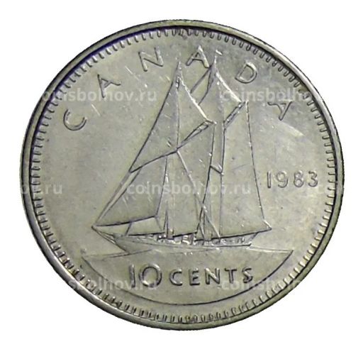 Монета 10 центов 1983 года Канада