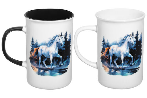 Набор 2 кружек 360 мл 11,5*7,5*11,5 см Лошадь в осеннем лесу, фарфор - Elan gallery фото 12