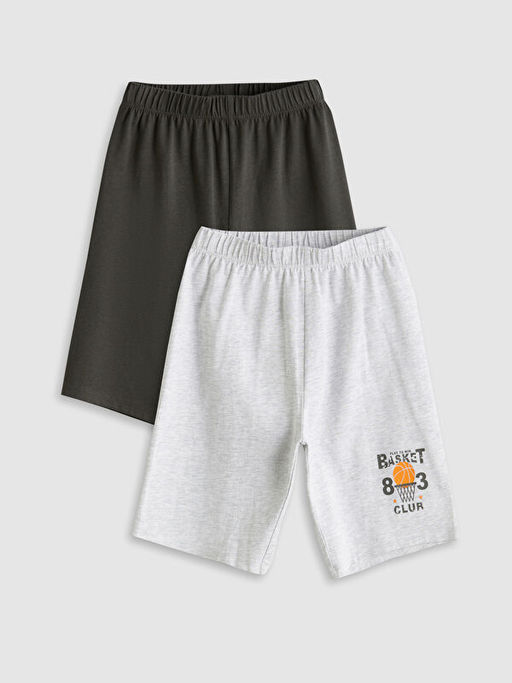 Beli Lastikli Erkek ?ocuk Pijama ?ort 2li