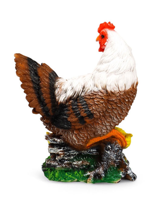 Садовая фигура из полистоуна «Курица с цыплятами», 42×17×30 см