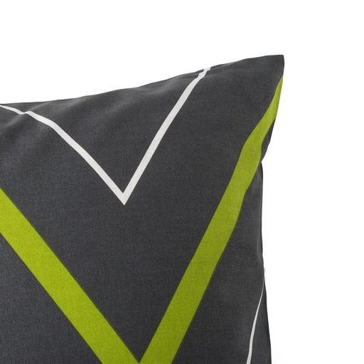 Наволочка Этель Зелено-серые зигзаги 70*70, 100% хлопок, поплин, 125 г/м2  фото 2