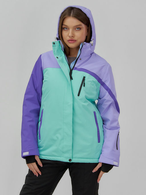 Горнолыжный костюм женский зимний бирюзового цвета 016Br - Chunmai фото 13