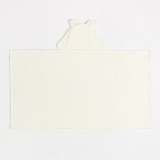 Полотенце с капюшоном Крошка Я, цвет белый, 67х120 см, 100% п/э, 280 г/м2  фото 4