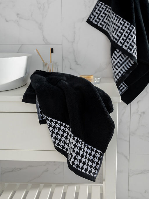 Полотенце для лица 50x90 черный махровая ткань