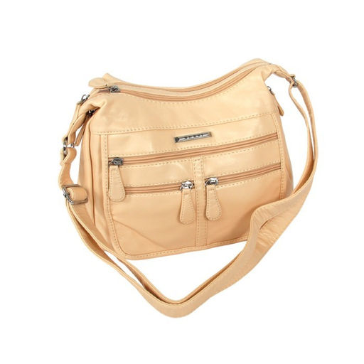 Сумка женская искусственная кожа Guecca-RY 1999, 2отд, плечевой ремень, св.бежевый SALE 261777