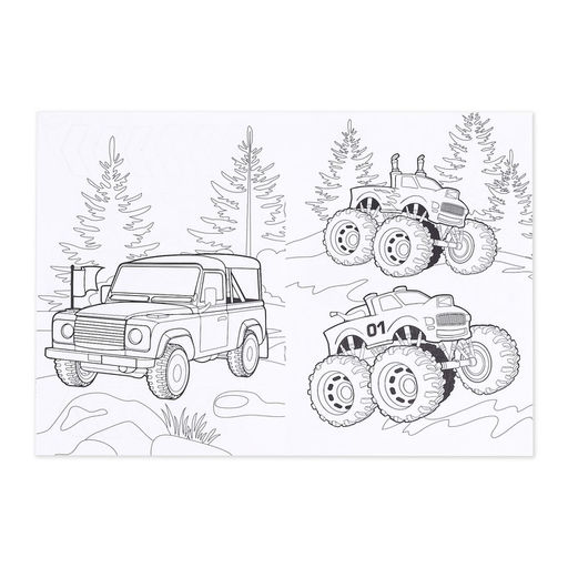 Цена за 3 шт. Раскраска для мальчиков На виражах, 16 стр., А4