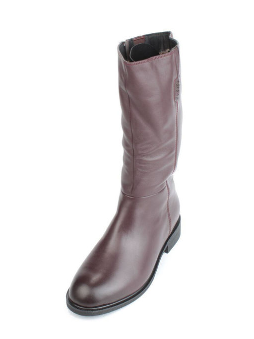 02-FI919-2M BROWN Сапоги зимние женские (натуральная кожа, натуральный мех) - Фабричный китай фото 5