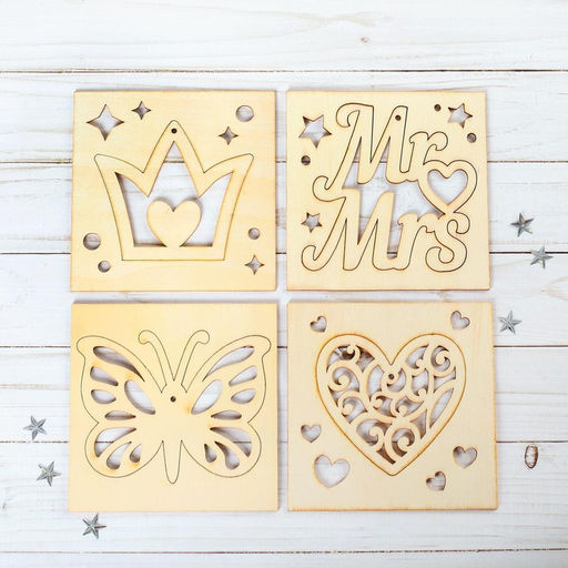 Цена за 10 шт. Ёлочные трафареты - украшения «Праздник»