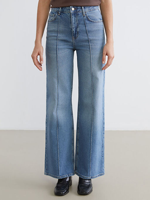 Wideleg Kad?n Jean Pantolon