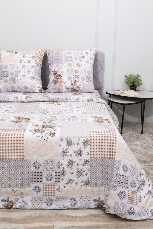 Простыня на резинке перкаль Коллаж