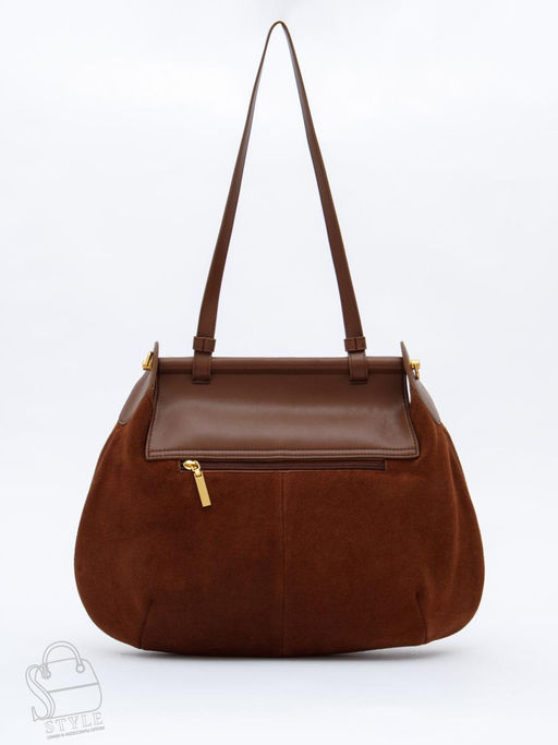 Сумка женская кожаная 1044M brown Polina&Eiterou