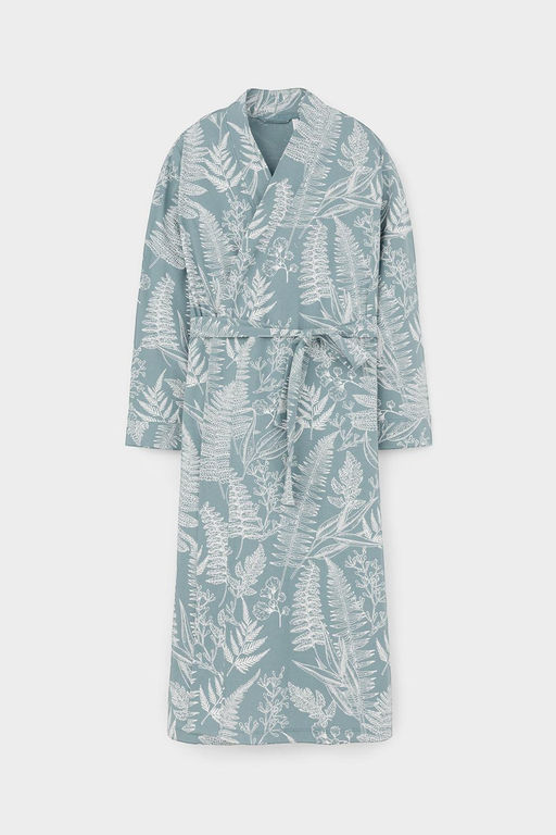 Е 50005/24/пыльно-голубой,лесной гербарий халат жен