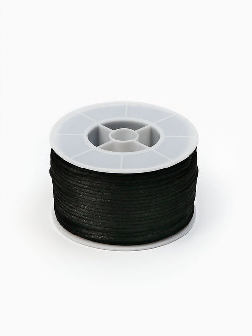 Шнур атласный на бобине 2 мм, 50 метров, белый