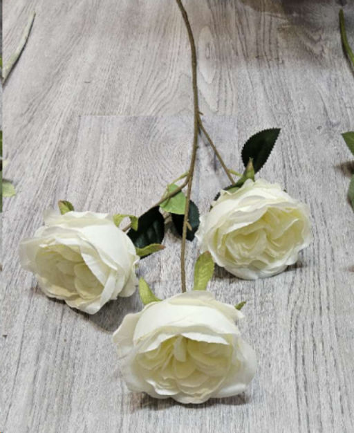 Цветок искусственный Пион белый 80 см / RF-1572 /уп 400/ - Галеонтрейд фото 2