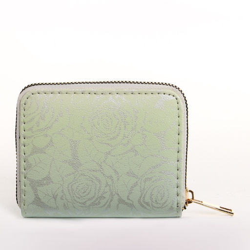 Кошелёк женский на молнии 11?2.5?9 см, с цветочным принтом, розовый