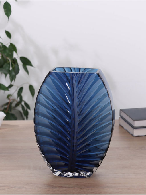 Ваза «Эдисон стиль», d=10×6 см, 25×18.5 см, стекло, синяя