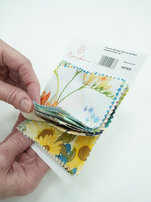 Комплект образцов Штапель премиум цифровая печать №1 - Купава фото 4