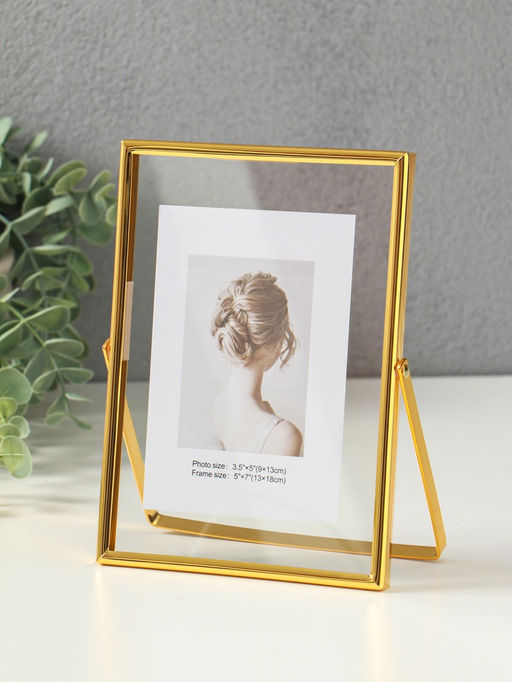 Фоторамка для фото 13×18 см «Лофт», золото гальваника, металл, 1.2×14×18.8 см