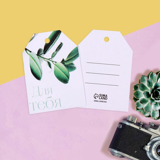 Цена за 20 шт. Шильдик на подарок «Для тебя», 5×7 см