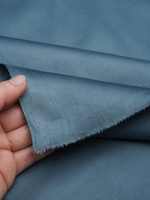 Сатин цв.Лазурно-серый, ш.2.2м, хлопок-100%, 120гр/м.кв - Купава фото 2