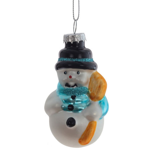 Украшение новогоднее "Снеговик", L5 W4 H9 см, 3в.