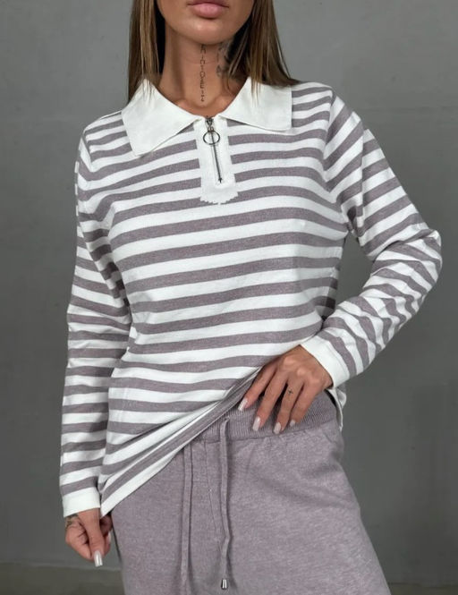 K13195 Костюм тройка: джемпер, брюки, шапка БЕЖЕВЫЙ