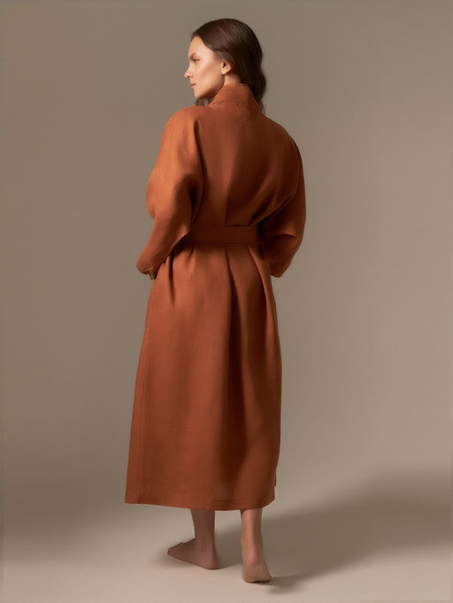 Халат женский домашний SL HOME «Softness», размер 44-52, 100% лён, 150 г/м2