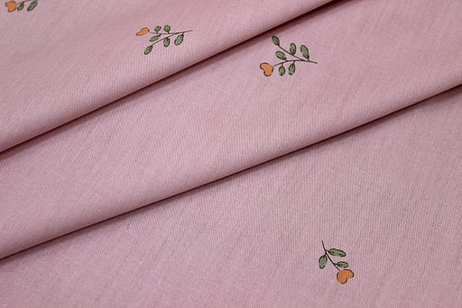 Сатин Нежный цветочек цв.св.пыльная роза, СОРТ2, ш.2.35м, хлопок-100%, 120гр/м.кв - Купава фото 4