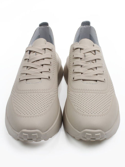 03-YH595-3 DK. BEIGE Кроссовки летние женские (натуральная кожа)