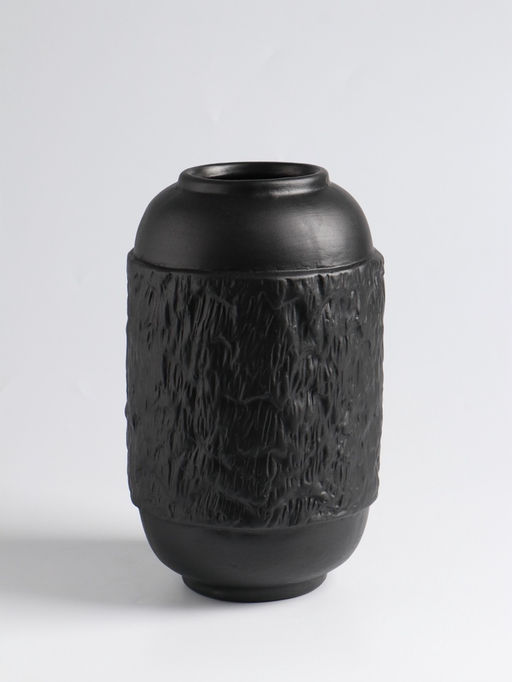 Ваза «Дульчи», 19.5×11 см, керамика, чёрная