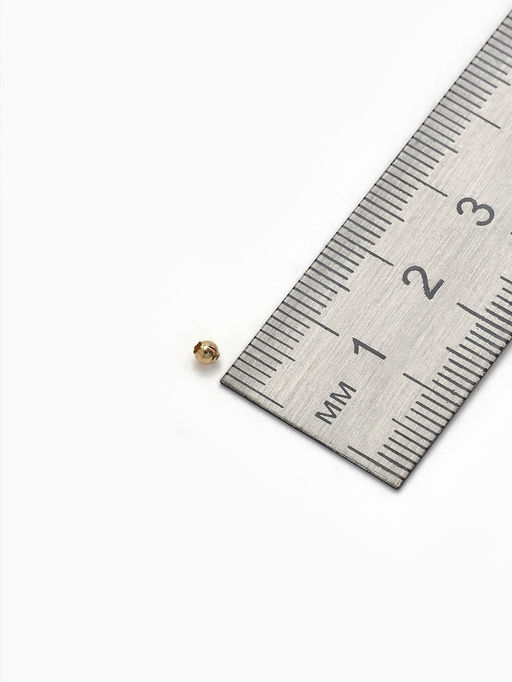 Цена за 2 шт. Кримп - зажимная бусина СМ-369, набор 30 шт. 2.4 мм, цвет золото